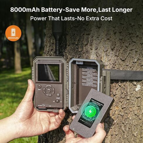 GardePro X60 Pro Max Cellular Trail Camera (Non‑WiFi), 32GB Built-in Memory, Live View, Instant Alerts, 8000mAh Battery, Shared Data Plan, No-Glow Night Vision, Motion Detection in Saudi Arabia