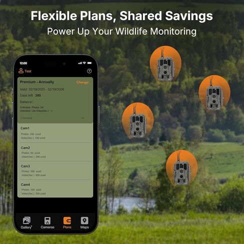 GardePro X60 Pro Max Cellular Trail Camera (Non‑WiFi), 32GB Built-in Memory, Live View, Instant Alerts, 8000mAh Battery, Shared Data Plan, No-Glow Night Vision, Motion Detection in Saudi Arabia