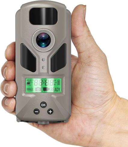 OUTDOOR EXPERT 20MP Mini Trail Camera 1080P Hunting Trail Camera with No Glow 940nm Night Vision Motion Activated IP66 Waterproof,80ft Illumination Range Hunting Game Cam for Wildlife Monitoring-Grey in Saudi Arabia