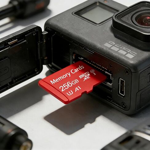 256GB Class 10 MicroSDHC Flash Memory Card with Adapter for Mobile Device Storage Phone, Tablet, Drone & Full HD Video Recording in Saudi Arabia
