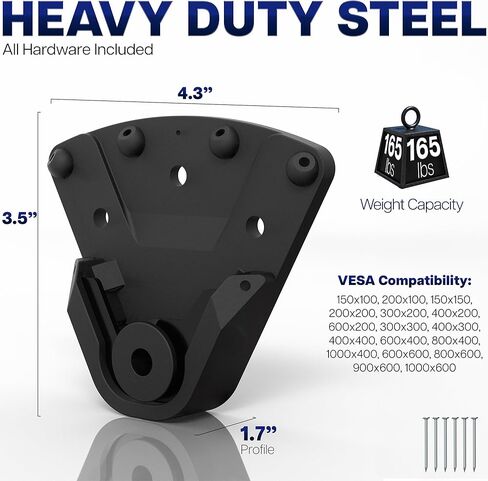 VIVO No Stud TV Wall Mount for 32 to 100 inch Screens, Max VESA 1000x600mm, Studless Drywall Mounting Solution, Black, MOUNT-NS100 in Saudi Arabia