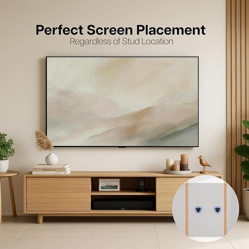 VIVO No Stud TV Wall Mount for 32 to 100 inch Screens, Max VESA 1000x600mm, Studless Drywall Mounting Solution, Black, MOUNT-NS100 in Saudi Arabia