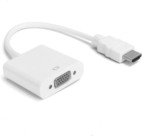 محول Diyeeni Active HDMI إلى VGA مع مقبس صوت 3.5 ملم واجهة HDMI إلى محول VGA 1080P للكمبيوتر المحمول Ultrabook Chromebook أسود (أبيض) in Kuwait