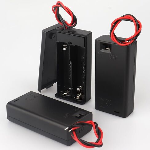 VWEICYY 3PCS 2 x 1.5V AA Battery Holder Enclosures with Wire Leads and On/Off Switch in Saudi Arabia