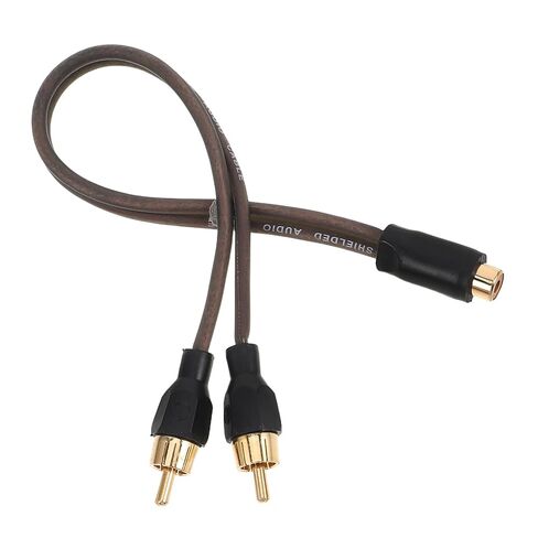 Car Audio RCA Cable Splitter 1 to 2 Y Adapter Dual Male to Female Pure Copper Signal Cable for Car Speaker Stereo Installation in Saudi Arabia