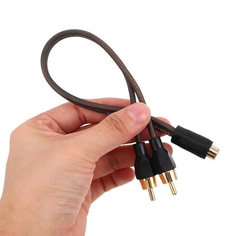 Car Audio RCA Cable Splitter 1 to 2 Y Adapter Dual Male to Female Pure Copper Signal Cable for Car Speaker Stereo Installation in Saudi Arabia