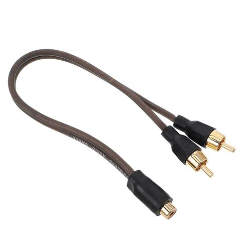 Cabilock Car Audio RCA Cable Splitter, Pure Copper Dual Male to Female Signal Y Adapter, Two-Channel Audio Connection Cord for Car Speaker Stereo System in Saudi Arabia