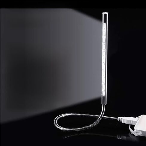 SUNGOOYUE 10pcs USB LED Light, High Brightness White Lamp Bulbs for Keyboard, Flexible Metal Wire with 360 Degree Rotation, Wide Compatibility for PC Laptop Desktop (Silver) in Saudi Arabia