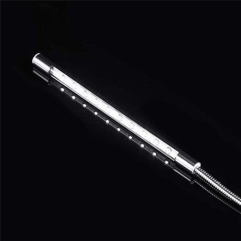 SUNGOOYUE 10pcs USB LED Light, High Brightness White Lamp Bulbs for Keyboard, Flexible Metal Wire with 360 Degree Rotation, Wide Compatibility for PC Laptop Desktop (Silver) in Saudi Arabia