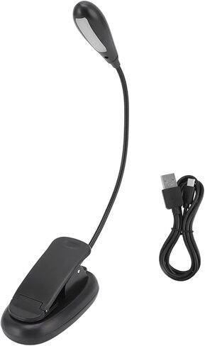 Fafeicy ClampHolder On Light, Rechargeable USB Flexible Gooseneck LED Clamp Holder, Battery Powered for Reading, Dorm Room, Office, Bedroom in Saudi Arabia
