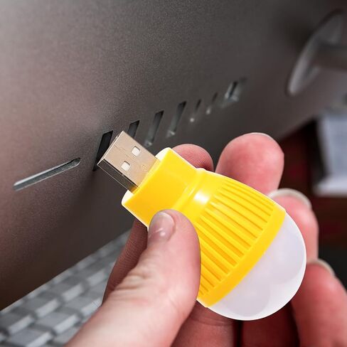 4pcs USB LED Mini Light Bulbs Portable Emergency Small Night Lights Yellow USB Powered Lamps for Home Camping Car Use in Kuwait