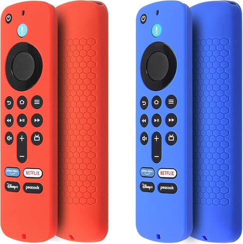 حالة الغلاف البعيدة Pinowu (2pcs) متوافقة مع Fire TV Stick 4K HD 2nd (2024 تم إصدارها) / Pioneer أحدث صوت Alexa Remote ، غلاف سيليكون مضاد للانزلاق مع حزام معصم (أخضر ، الفيروز ، التوهج) in Saudi Arabia