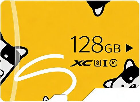 بطاقة ذاكرة مايكرو 128 جيجابايت مع محول، بطاقة TransFlash C10/U3/UHS-I/A1، بطاقة TF للكاميرا، الهاتف الذكي، الكمبيوتر اللوحي، الطائرة بدون طيار (أزرق) in Saudi Arabia