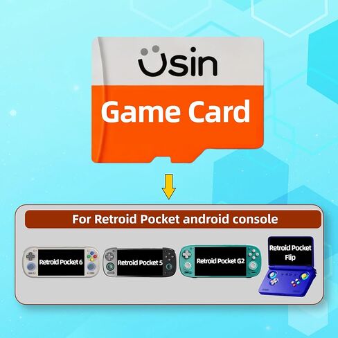 بطاقة ألعاب لـ Retroid Pocket 5، 6، G2، Flip، 30+ محاكي، ألعاب كلاسيكية قديمة، أحجام تخزين متعددة (256، جيجابايت) in Saudi Arabia