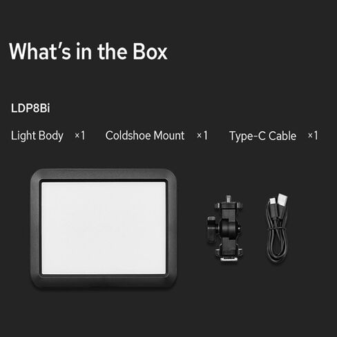 Godox LDP8BI LED ضوء فيديو محمول قابل للتعتيم 10 وات LED ملء ضوء 2800-6500K سطوع قابل للتعديل 8 تأثيرات إضاءة FX مزدوجة مع محول الحذاء البارد لكاميرات SLR الرقمية in Saudi Arabia