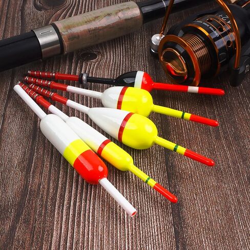 SILANON Slip Bobbers Fishing Bobbers Floats Assortment Spring Bobbers Oval Stick Wood Slip Floats for Crappie Catfish Trout Panfish Walleye Fishing 10pcs in Saudi Arabia