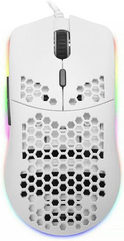 ماوس ألعاب RGB 6400 نقطة في البوصة USB متدفق بإضاءة خلفية سلكية للكمبيوتر المحمول - أبيض in Saudi Arabia