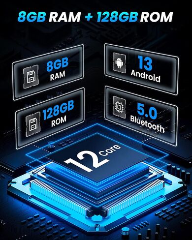 راديو سيارة 13.1 بوصة 12 كور + 128 جيجابايت لسيارة تشيفي سيلفرادو 2014-2018: شاشة لمس 2K QLED، ستيريو Android 13 مع CarPlay اللاسلكي Android Auto 5G WiFi GPS بلوتوث FM/AM DSP 48EQ SWC كاميرا احتياطية in Kuwait