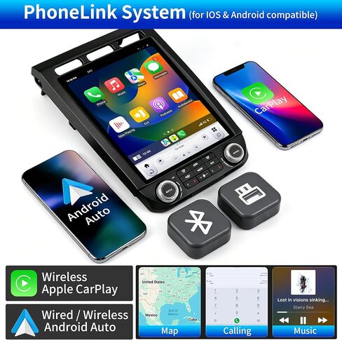 راديو سيارة Linkswell GEN6 لسيارة Ford F150 2015-2020، F250/F350/F450 2017-2022 Android T-Style Car Stereo ترقية 12.1 بوصة وحدة رأس تعمل باللمس مع CarPlay Android Auto Bluetooth in Saudi Arabia