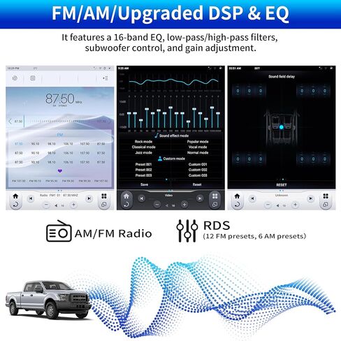 راديو سيارة Linkswell GEN6 لسيارة Ford F150 2015-2020، F250/F350/F450 2017-2022 Android T-Style Car Stereo ترقية 12.1 بوصة وحدة رأس تعمل باللمس مع CarPlay Android Auto Bluetooth in Saudi Arabia