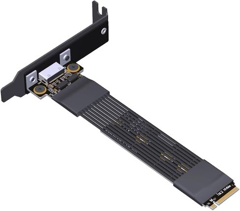 JMT ADT-K49SQ M.2 NVMe to OcuLink SFF-8611/8612 External Cable PCIe 5.0 x4 Adapter 128Gbps with Chip for Graphics Card (K49SQ-BK 5.0,15CM) in Saudi Arabia