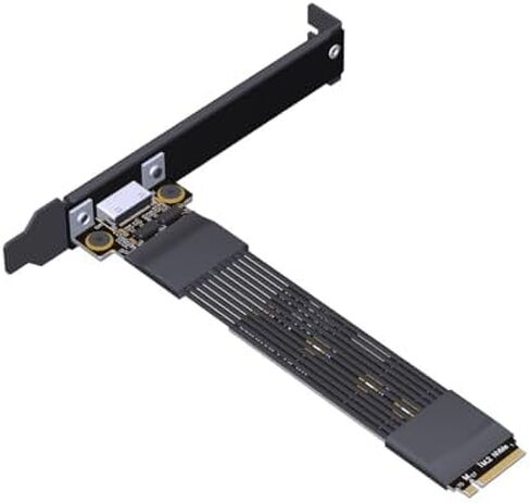 JMT ADT-K49SQ M.2 NVMe to OcuLink SFF-8611/8612 External Cable PCIe 5.0 x4 Adapter 128Gbps with Chip for Graphics Card (K49SQ-BK 5.0,15CM) in Saudi Arabia
