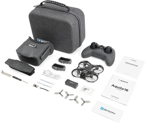 مجموعة BETAFPV ELRS V3 Aquila16 FPV مع نظارات إرسال LiteRadio 2 SE VR03 مع وظيفة تسجيل DVR، 3 أوضاع طيران، جهاز محاكاة مدعوم للمبتدئين FPV للطيران في الداخل والخارج in Kuwait
