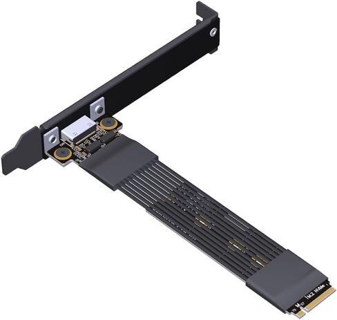 JMT ADT-K49SQ M.2 NVMe to OcuLink SFF-8611/8612 External Cable PCIe 5.0 x4 Adapter 128Gbps with Chip for Graphics Card (K49SQ-BK 5.0,15CM) in Saudi Arabia