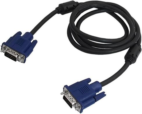 1.5/1.8 متر أزرق داكن VGA 15 دبوس ذكر إلى ذكر قابس كابل شاشة الكمبيوتر سلك سلك كابل سلك كابلات اتصال الكمبيوتر (الحجم: 150 سم) in Kuwait