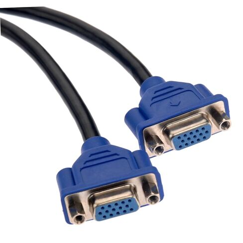 SHINEOFI to Dual Vga Splitter Adapter Cable Connect Two Vga Displays to Port Graphics Card Black Blue Compatible with Svga Monitors and Projectors in Saudi Arabia