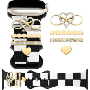 حزام السيليكون لفرقة Apple Watch 38mm 40mm 41mm 42mm 44mm 45mm 46mm 49 مم مع سحر Bling Bee ، سوار Sport Soft for Iwatch Bands Series 10 9 8 7 6 5 4 3 SE in Kuwait