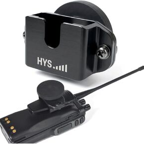 HYS Magnetic with Belt Clip/Round Knob Holder for Handheld CB Radio&Romote Speaker Mic, Mount with Quick Release Clamp for Gym Equipment, Car Dashboard with Metal Plate, or Flat Steel Surfaces in Kuwait