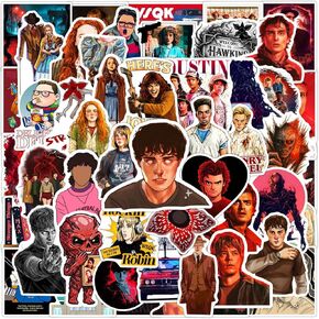 Stranger Things 5 Sticker Pack - 60pcs Waterproof Vinyl Movie Decals for Laptops, Water Bottles, Skateboards, Notebooks, Phones - for Kids, Teens, Girls, Boys, Fans, Students in Saudi Arabia