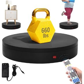 Remote-Controlled Motorized Electric Turntable,Heavy Duty Rotating Display Stand,Speed-Adjustable Rotating Platform,Multi-Mode 360° Photography Turntable for 3D Scan,Photography(23.6in/White) in Saudi Arabia