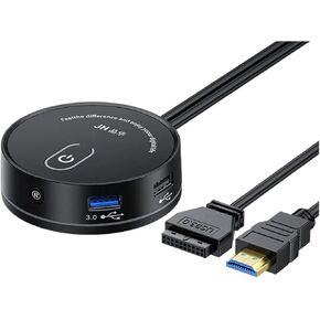 Computer Desktop Switch Internet Cafe Universal USB3.0 Audio Home External Power Extension Button(Inner USB no Audio) in Kuwait