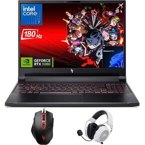 Acer Nitro V16 Gaming Laptop, 16" WQXGA LED 180Hz (100% sRGB), AMD Ryzen 7 260, 32GB DDR5 RAM 1TB Gen4 SSD, GeForce RTX 5070 DLSS4, Backlit Keyboard, RJ 45, SD Card Slot, Win 11 with Accessory in Saudi Arabia