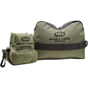 Buffalo Creek Supplies Shooting Bag All-Weather Rifle Rest Sandbag for Bench Shooting, Hunting, Target Practice & Competition – Front & Rear Set – Filled in Kuwait