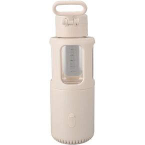 Portable Water Warmer, Milk Warmer for Travel with 18000mAh USB Rechargeable Battery, Adjustable Temperature Control 37-55, 350ML Capacity, Stainless Steel Heat Resistan in Kuwait