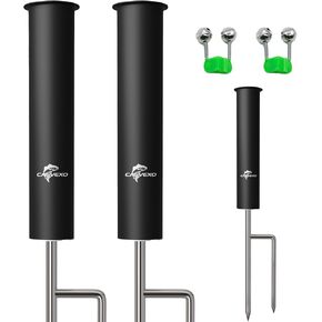 2/4 Pack Upgraded Fishing Pole Holder, Aluminum Fishing Rod Holder for Ground, Rod Holders for Bank Fishing, Free Alarm Bells in Saudi Arabia