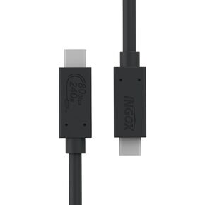 80Gbps USB4 V2.0 Cable for Thunderbolt 5, USB-IF Certified 240W PD 3.1 Charging, 120Gbps for 16K/Dual 8K Display, Compatible with Thunderbolt 4/3, MacBook, iPhone 17 Pro - 1m in Saudi Arabia