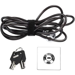 2m Galvanized Steel Laptop Cable Lock - Universal Security Anti Theft Cable with 180° Rotating Head and Keys for Most Laptops & Projectors in Kuwait