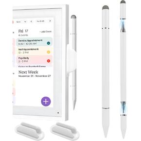 Stylus Pen for Echo Show 15/21 Inch with Holder Mount, 3 in 1 Magnetic Capacitive Stylus with Fiber Mesh Tip and Disc Tip, Compatible with All Capacitive Touchscreens in Saudi Arabia