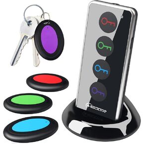 Key Finder Locator, 80dB Wireless Remote Item Tracker, RF Finder for Key, Pet, Luggage, Wallet, Phone, 131ft / 40M Working Range, 1 RF Transmitter & 4 Receivers & Flashlight in Saudi Arabia