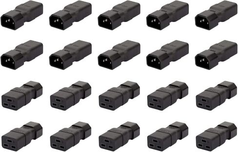 Dracaena.io 20 Pack PDU UPS Power IEC Male C14 to Female C19 Adapter IEC Connector in Saudi Arabia