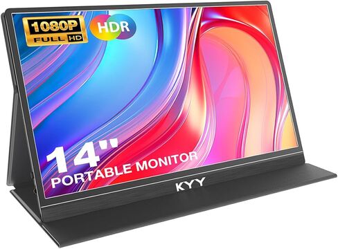 KYY Portable Laptop Monitor,14"1080P Travel Computer Screen with VESA Mount in Saudi Arabia