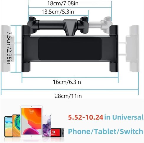 for iPad Holder Car Road Trip Travel Essentials Activities for Toddler Kids Gifts, Car Accessories for Women Interior Men Truck 3in1 Tablet Holder Back Seat Car Camping Headrest Organizer in Saudi Arabia