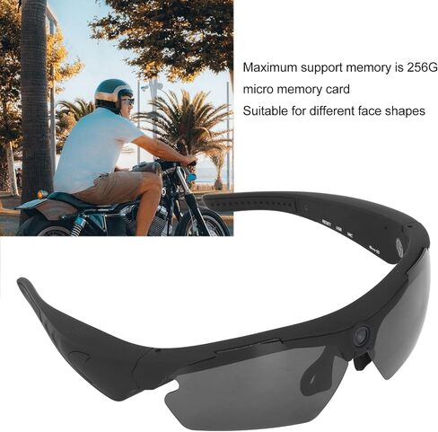 Tangxi Smart Video Glasses with Camera, 1080P HD Camera Glasses Wearable Sunglasses, Audio and Video Recording, for Outdoor Sports, Cycling, Driving, Hiking (Black) in Saudi Arabia