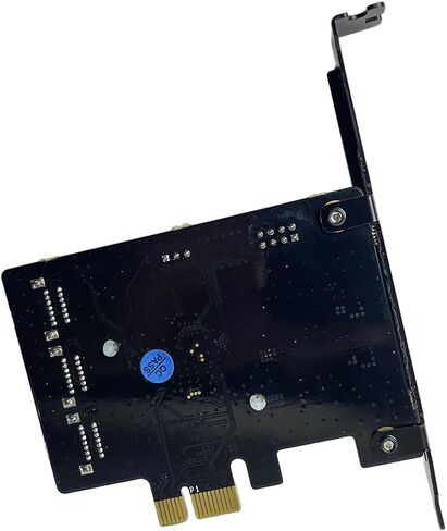 محول PCIE إلى SATA، بطاقة توسيع التخزين ذات 6 منافذ ASM1166، PCIe 3.0 x1 لأجهزة الكمبيوتر المكتبية والخادم المنزلي ومكتبة الوسائط وترقية النسخ الاحتياطي، تتضمن 6 كابلات SATA in Kuwait