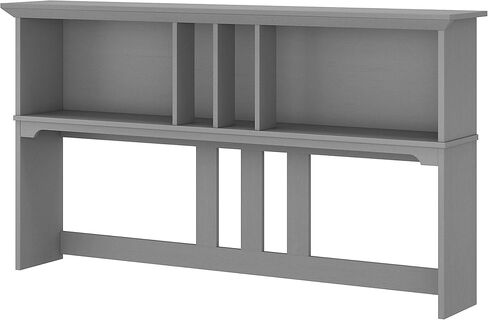 Unknown1 Cod Gray Hutch للمكتب على شكل حرف L - مقاس 60.00 بوصة طولًا × 10.51 بوصة عرضًا و32.99 بوصة ارتفاعًا MDF ذو تشطيب معدني in Kuwait