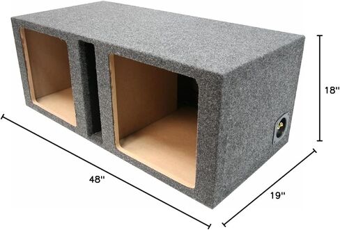 American Sound Connection Kicker 44L7S154 Square L7 Solo-Baric 15 "Sub 2000W Peak Dual 4-Ohm، 46CXA18001 Class D Mono 3600W Peak Sub Amp و215SQV صوت سيارة مزدوج 15" صندوق فرعي مربع بفتحات تهوية in Saudi Arabia